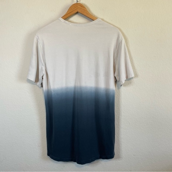 Lululemon 5 Year Basic Tee Blue Spray Ombre Vapor Graphite Grey Mens Tee Shirt - Picture 3 of 9